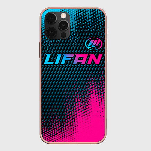 Чехол iPhone 12 Pro Max Lifan Auto Neon Gradient / 3D-Светло-розовый – фото 1