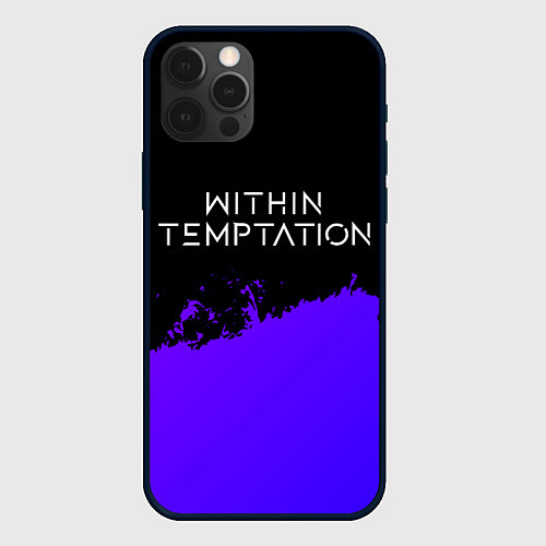 Чехол iPhone 12 Pro Max Within Temptation Purple Grunge / 3D-Черный – фото 1