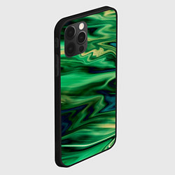 Чехол для iPhone 12 Pro Max Абстрактный узор в зеленых тонах, цвет: 3D-черный — фото 2