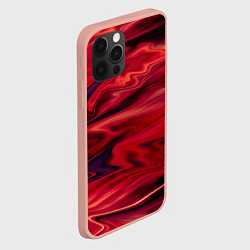 Чехол для iPhone 12 Pro Max Красный абстрактный модный узор, цвет: 3D-светло-розовый — фото 2