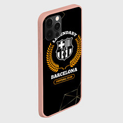 Чехол для iPhone 12 Pro Max Barcelona - legendary football club на темном фоне, цвет: 3D-светло-розовый — фото 2