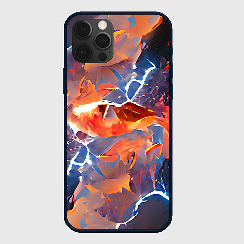 Чехол iPhone 12 Pro Max Fire thunder / 3D-Черный – фото 1