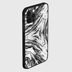 Чехол для iPhone 12 Pro Max Черно-белый абстрактный узор Трио, цвет: 3D-черный — фото 2