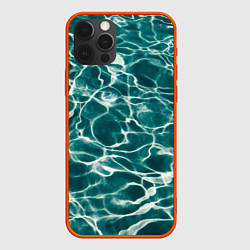 Чехол iPhone 12 Pro Max Абстрактные волны в воде - Тёмно-зелёный