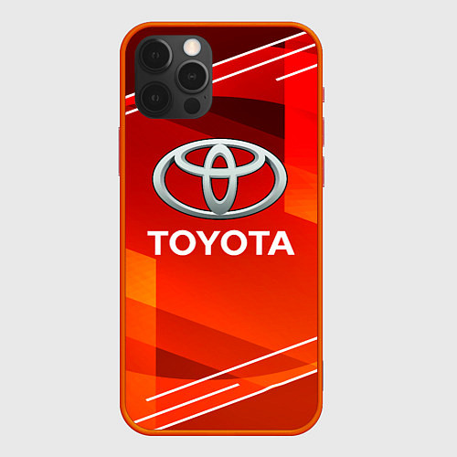 Чехол iPhone 12 Pro Max Toyota Abstraction Sport / 3D-Красный – фото 1