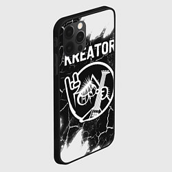 Чехол для iPhone 12 Pro Max Kreator кот - краска, цвет: 3D-черный — фото 2