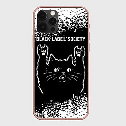 Чехол iPhone 12 Pro Max Группа Black Label Society и рок кот