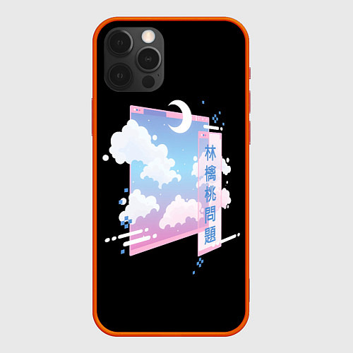 Чехол iPhone 12 Pro Max Информационное облако / 3D-Красный – фото 1