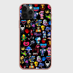 Чехол для iPhone 12 Pro Max Персонажи разных игр, цвет: 3D-светло-розовый