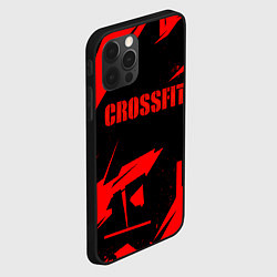 Чехол для iPhone 12 Pro Max Кроссфит - красная абстракция, цвет: 3D-черный — фото 2