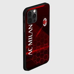 Чехол для iPhone 12 Pro Max Ac milan Соты, цвет: 3D-черный — фото 2