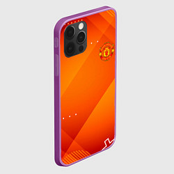 Чехол для iPhone 12 Pro Max Manchester united Абстракция спорт, цвет: 3D-сиреневый — фото 2