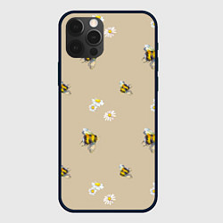 Чехол iPhone 12 Pro Max Цветы Ромашки и Пчёлы
