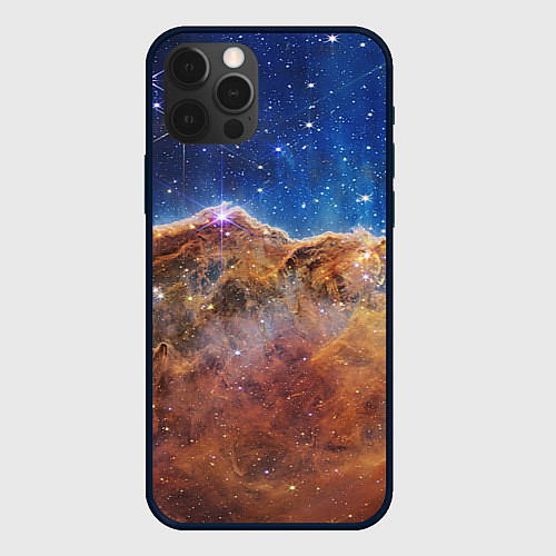 Чехол iPhone 12 Pro Max Туманность Киля / 3D-Черный – фото 1