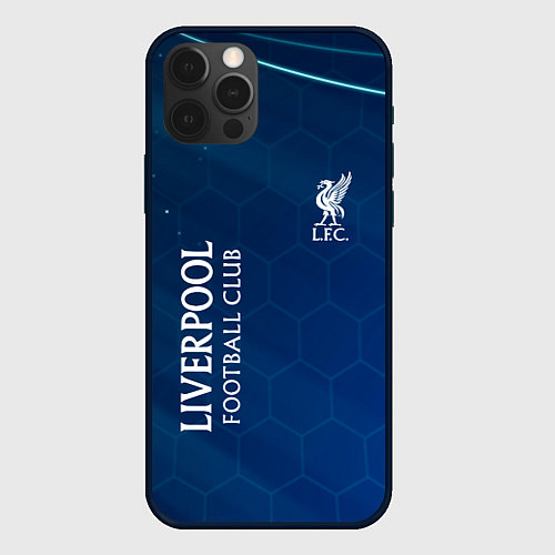 Чехол iPhone 12 Pro Max Liverpool Соты Абстракция / 3D-Черный – фото 1