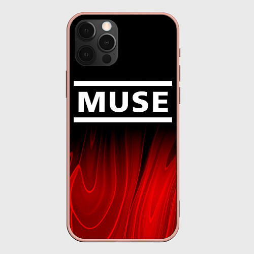 Чехол iPhone 12 Pro Max Muse red plasma / 3D-Светло-розовый – фото 1