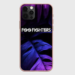 Чехол для iPhone 12 Pro Max Foo Fighters neon monstera, цвет: 3D-светло-розовый