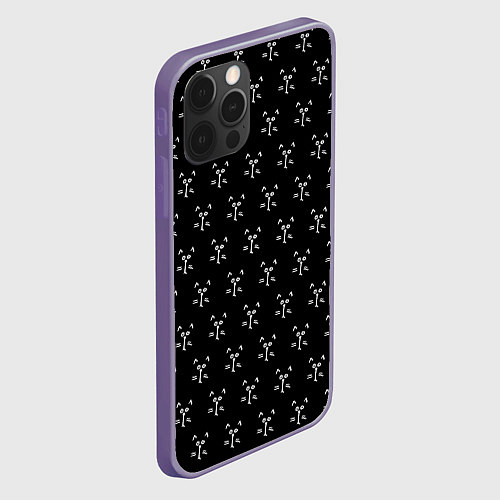 Чехол iPhone 12 Pro Max Недоумевающая Мордочка Кота / 3D-Серый – фото 2