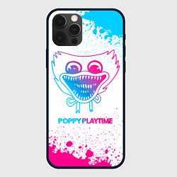 Чехол для iPhone 12 Pro Max Poppy Playtime neon gradient style, цвет: 3D-черный