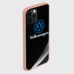 Чехол для iPhone 12 Pro Max Volkswagen абстракция, цвет: 3D-светло-розовый — фото 2