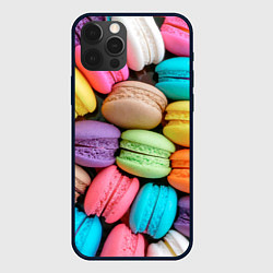 Чехол для iPhone 12 Pro Max Цветные Макаруны, цвет: 3D-черный