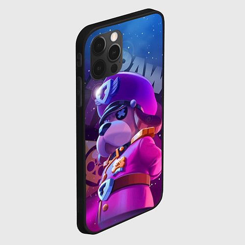 Чехол iPhone 12 Pro Max Галактический генерал Гавс Brawl Stars / 3D-Черный – фото 2