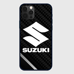 Чехол iPhone 12 Pro Max Suzuki карбон