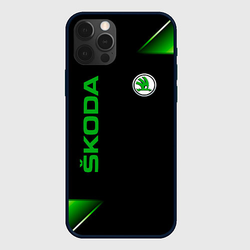 Чехол iPhone 12 Pro Max Skoda Sport Абстракция / 3D-Черный – фото 1