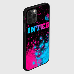 Чехол для iPhone 12 Pro Max Inter - neon gradient: символ сверху, цвет: 3D-черный — фото 2