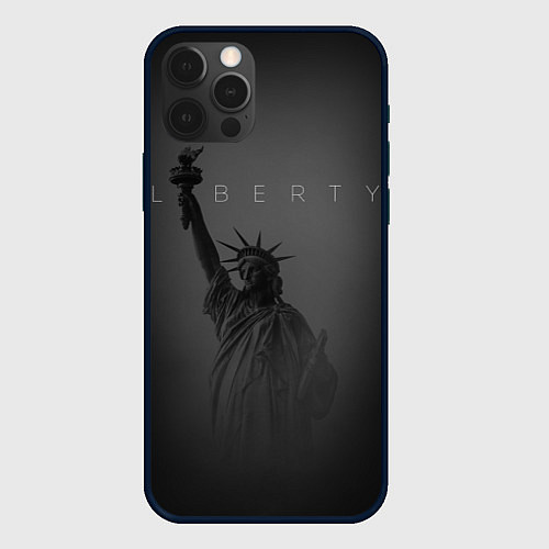 Чехол iPhone 12 Pro Max LIBERTY - СТАТУЯ СВОБОДЫ / 3D-Черный – фото 1