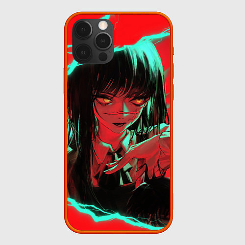 Чехол iPhone 12 Pro Max Chainsaw-man : Аса Митака / 3D-Красный – фото 1