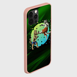 Чехол для iPhone 12 Pro Max Кошачий бой - карате, цвет: 3D-светло-розовый — фото 2