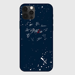 Чехол для iPhone 12 Pro Max Stray Kids - брызги, цвет: 3D-черный