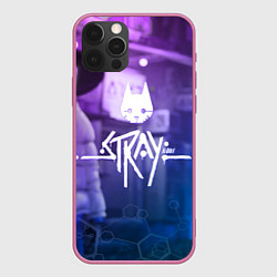 Чехол для iPhone 12 Pro Max Stray - мордочка - neon, цвет: 3D-малиновый