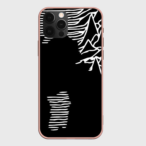 Чехол iPhone 12 Pro Max Joy Division - неровность горы / 3D-Светло-розовый – фото 1