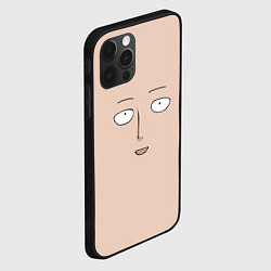 Чехол для iPhone 12 Pro Max One-Punch man Saitama face, цвет: 3D-черный — фото 2