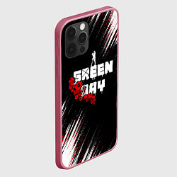 Чехол для iPhone 12 Pro Max Green day - абстракция, цвет: 3D-малиновый — фото 2