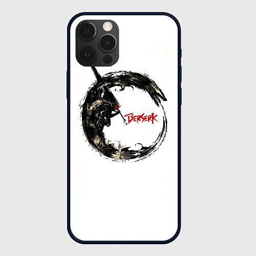 Чехол iPhone 12 Pro Max Берсерк Гатс В Кругу Змея / 3D-Черный – фото 1