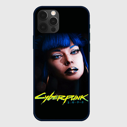 Чехол iPhone 12 Pro Max Cyberpunk 2077 - Чери Наулин / 3D-Черный – фото 1