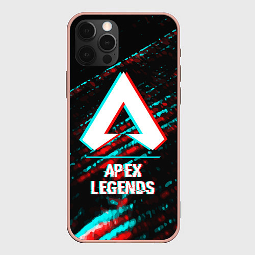 Чехол iPhone 12 Pro Max Apex Legends в стиле glitch и баги графики на темн / 3D-Светло-розовый – фото 1