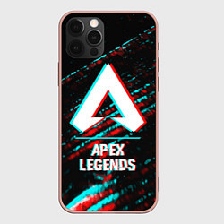 Чехол iPhone 12 Pro Max Apex Legends в стиле glitch и баги графики на темн