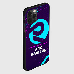 Чехол для iPhone 12 Pro Max Символ ARC Raiders в неоновых цветах на темном фон, цвет: 3D-черный — фото 2