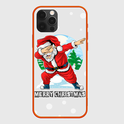 Чехол iPhone 12 Pro Max Dab Santa Merry Christmas / 3D-Красный – фото 1