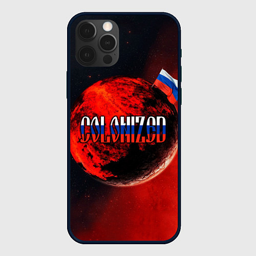 Чехол iPhone 12 Pro Max Колонизация Марса / 3D-Черный – фото 1