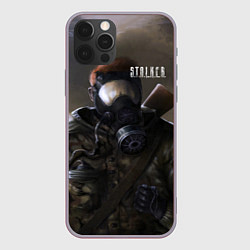 Чехол для iPhone 12 Pro Max STALKER: Сталкер В Плаще, цвет: 3D-серый