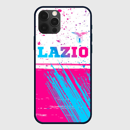 Чехол iPhone 12 Pro Max Lazio neon gradient style: символ сверху / 3D-Черный – фото 1