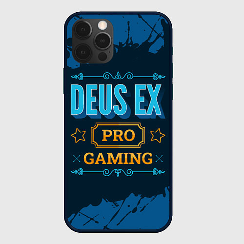 Чехол iPhone 12 Pro Max Игра Deus Ex: pro gaming / 3D-Черный – фото 1