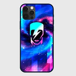 Чехол для iPhone 12 Pro Max David Bowie неоновый космос, цвет: 3D-черный