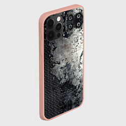 Чехол для iPhone 12 Pro Max Рваный металл на болтах, цвет: 3D-светло-розовый — фото 2