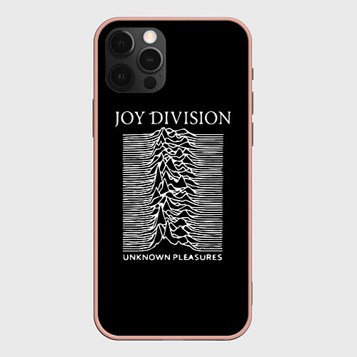 Чехол iPhone 12 Pro Max Joy Division - unknown pleasures / 3D-Светло-розовый – фото 1